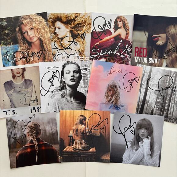 Fanmade Taylor Swift Signed CD Print Set (Reprints) - Picture 1 of 16